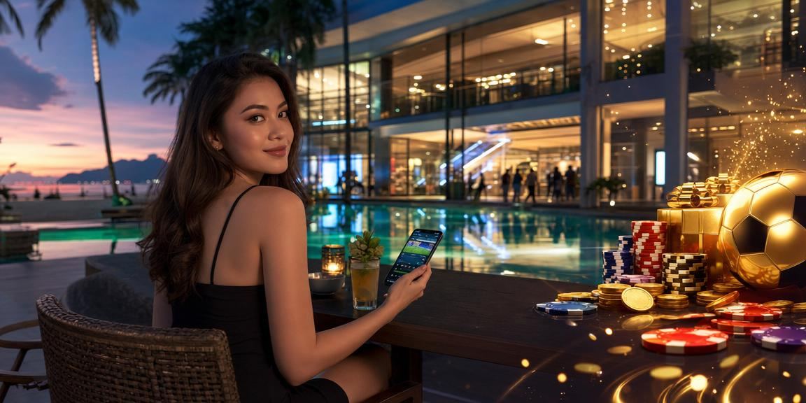 Pengguna menggunakan aplikasi kasino mudah alih 51100 di Langkawi